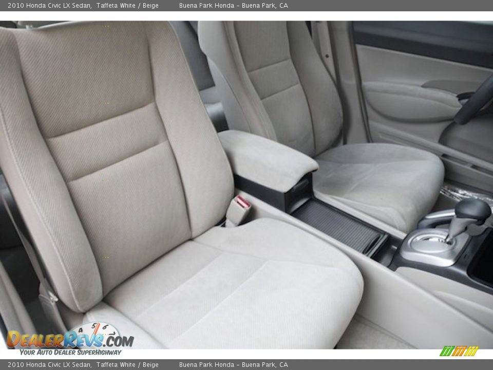2010 Honda Civic LX Sedan Taffeta White / Beige Photo #22