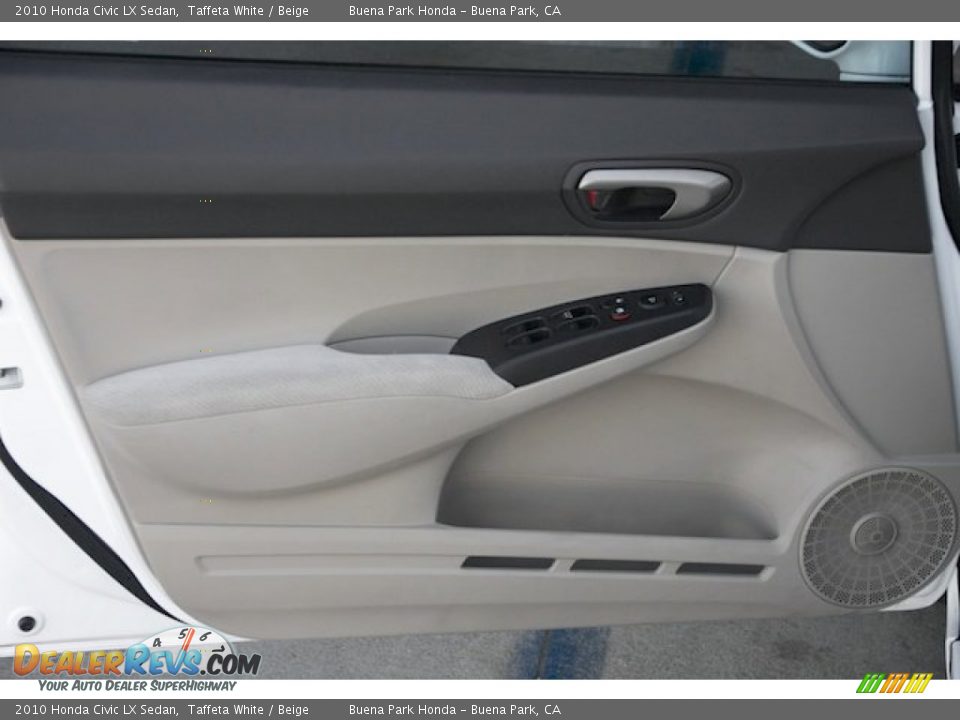 2010 Honda Civic LX Sedan Taffeta White / Beige Photo #24