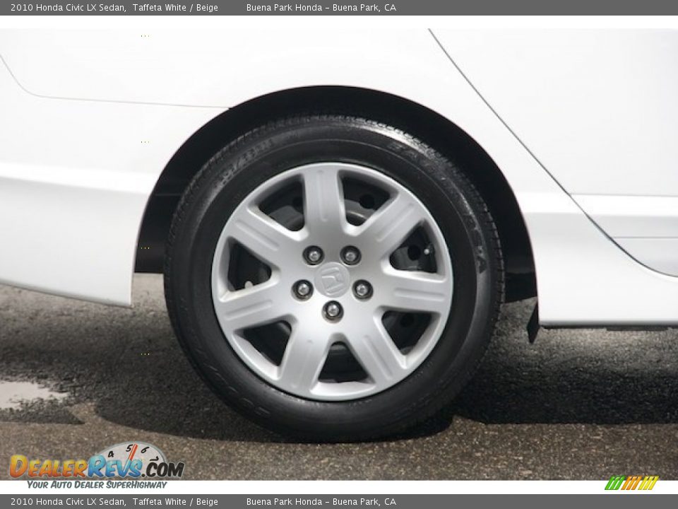2010 Honda Civic LX Sedan Taffeta White / Beige Photo #31