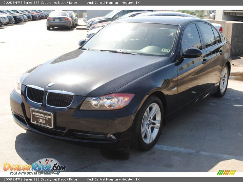 2008 BMW 3 Series 328i Sedan Jet Black / Beige Photo #3