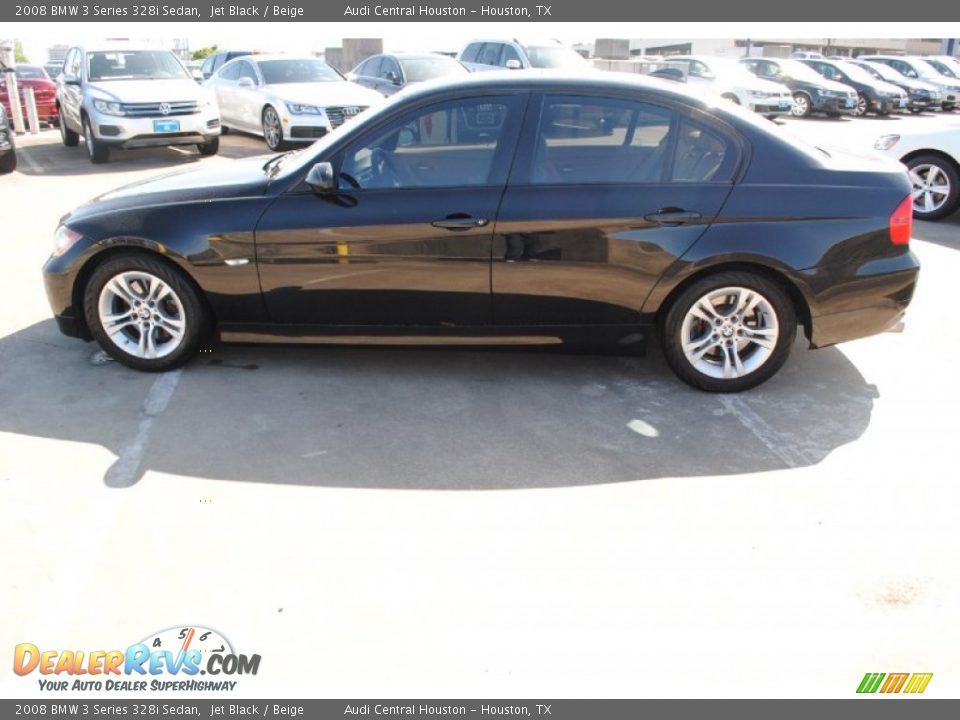 2008 BMW 3 Series 328i Sedan Jet Black / Beige Photo #5