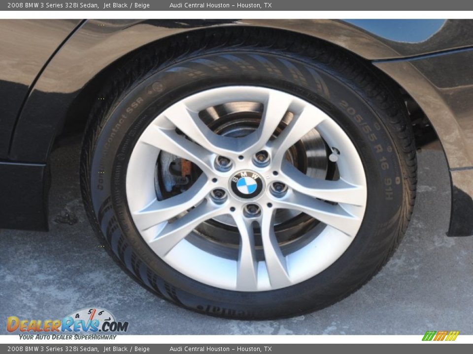 2008 BMW 3 Series 328i Sedan Jet Black / Beige Photo #6