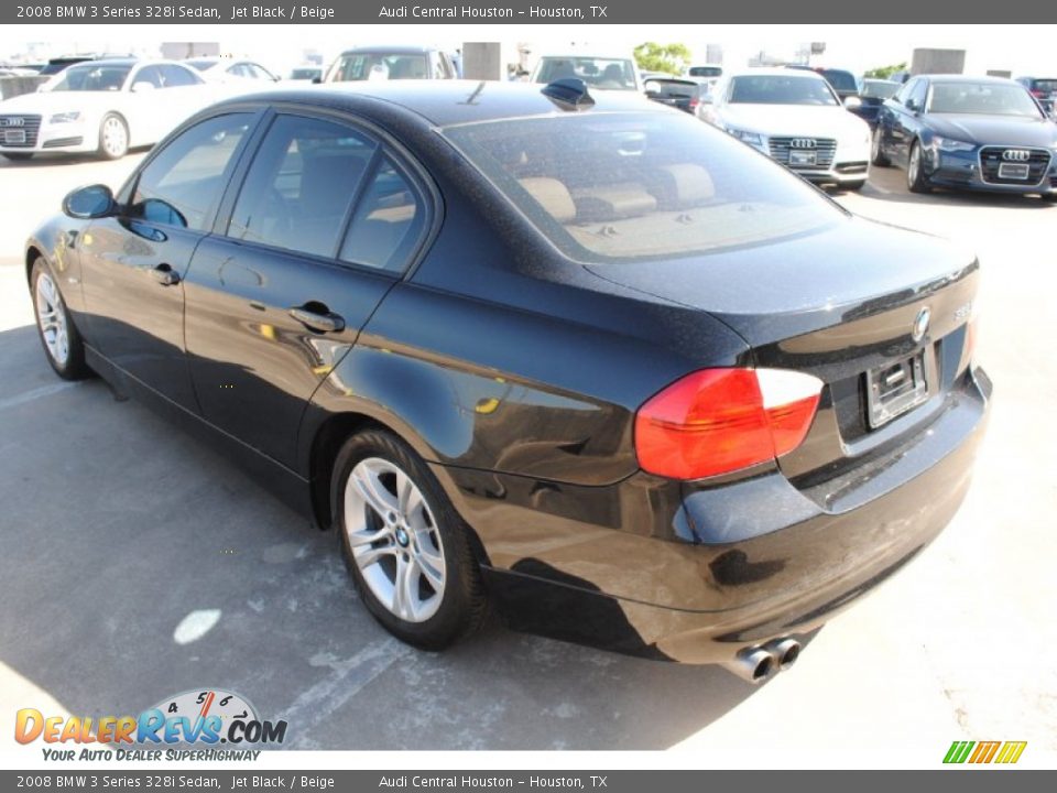 2008 BMW 3 Series 328i Sedan Jet Black / Beige Photo #7