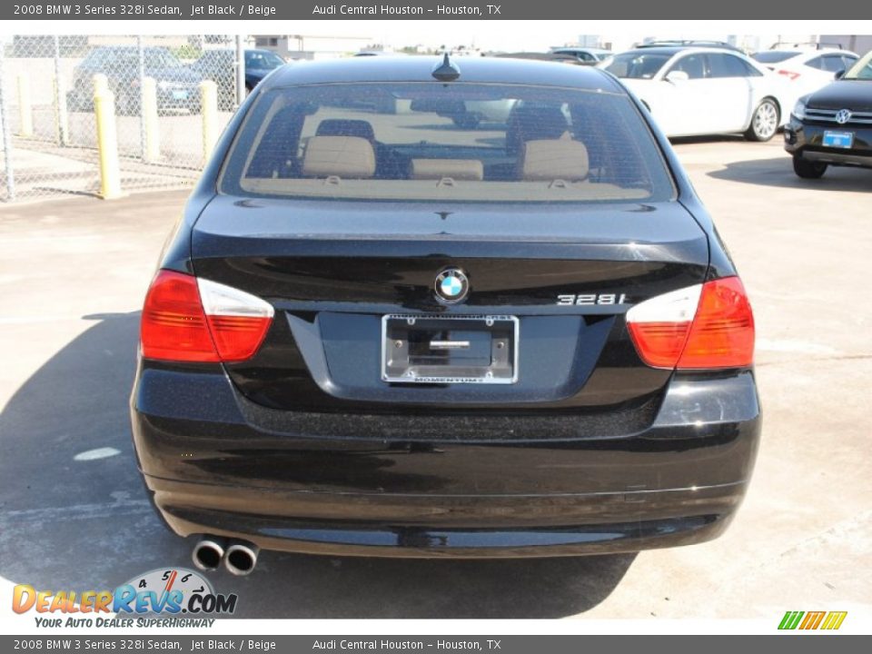 2008 BMW 3 Series 328i Sedan Jet Black / Beige Photo #8