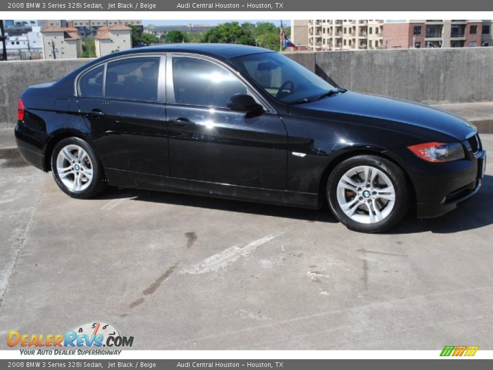 2008 BMW 3 Series 328i Sedan Jet Black / Beige Photo #11