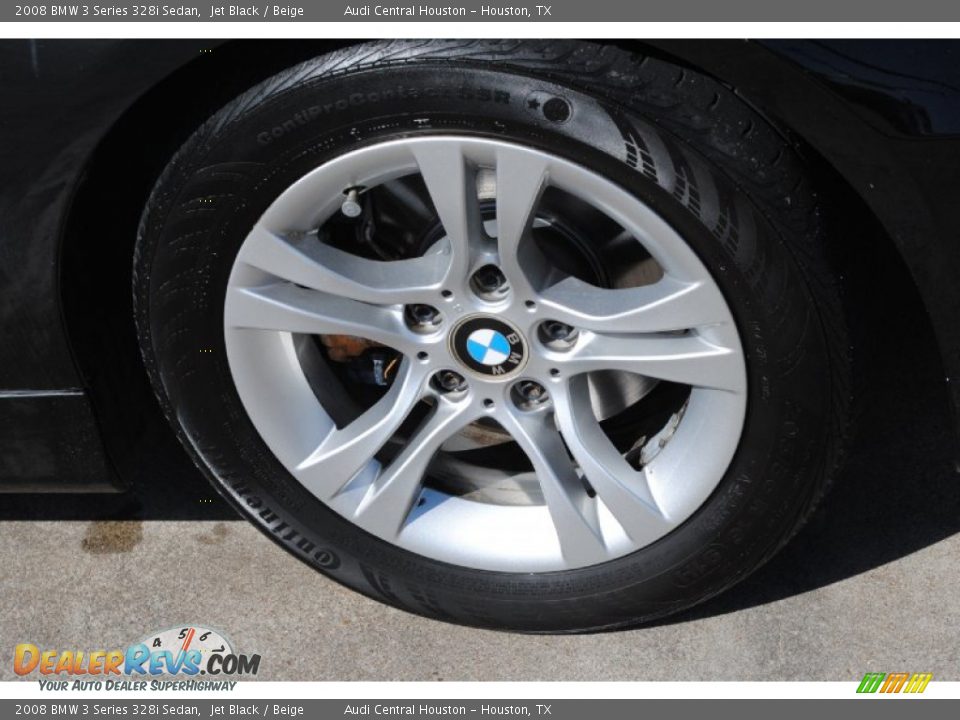 2008 BMW 3 Series 328i Sedan Jet Black / Beige Photo #12