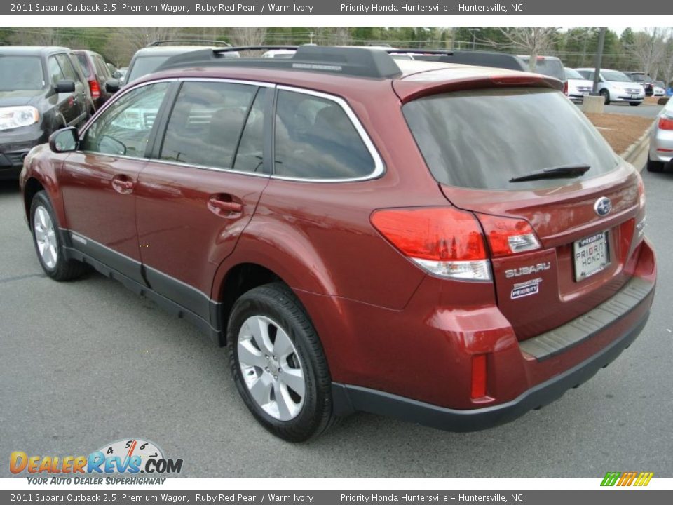 2011 Subaru Outback 2.5i Premium Wagon Ruby Red Pearl / Warm Ivory Photo #4