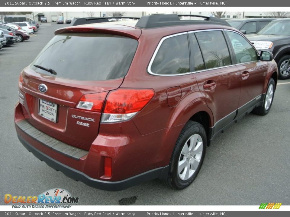 2011 Subaru Outback 2.5i Premium Wagon Ruby Red Pearl / Warm Ivory Photo #5
