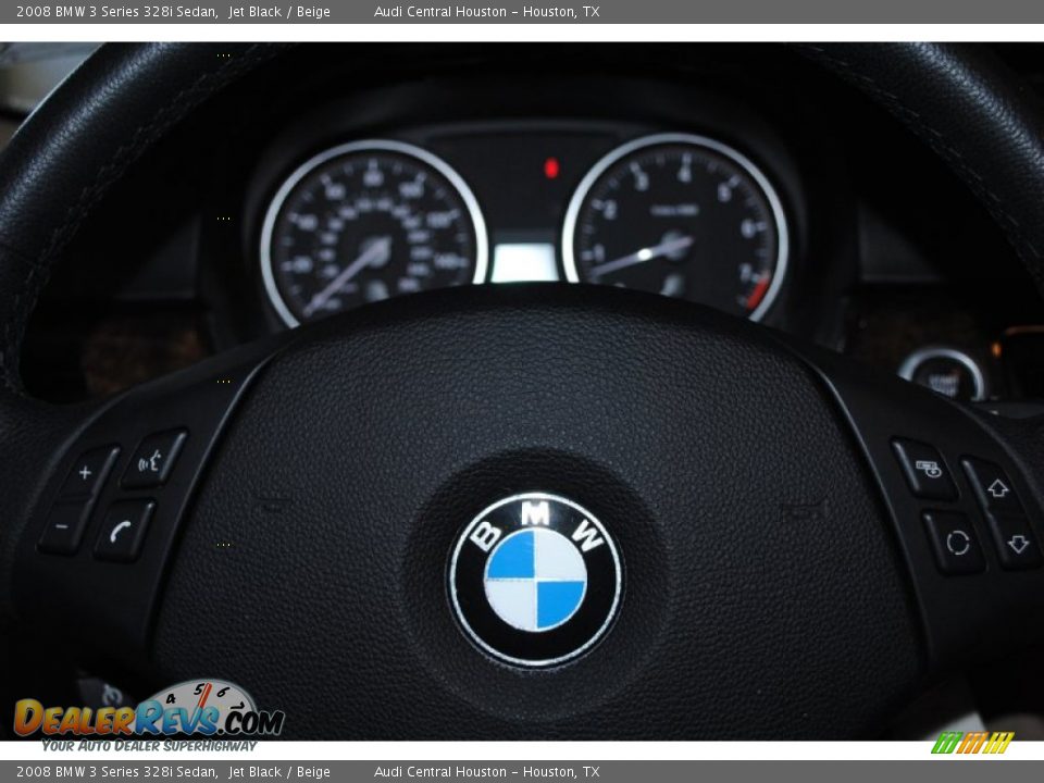 2008 BMW 3 Series 328i Sedan Jet Black / Beige Photo #25