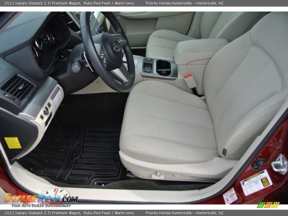 2011 Subaru Outback 2.5i Premium Wagon Ruby Red Pearl / Warm Ivory Photo #9