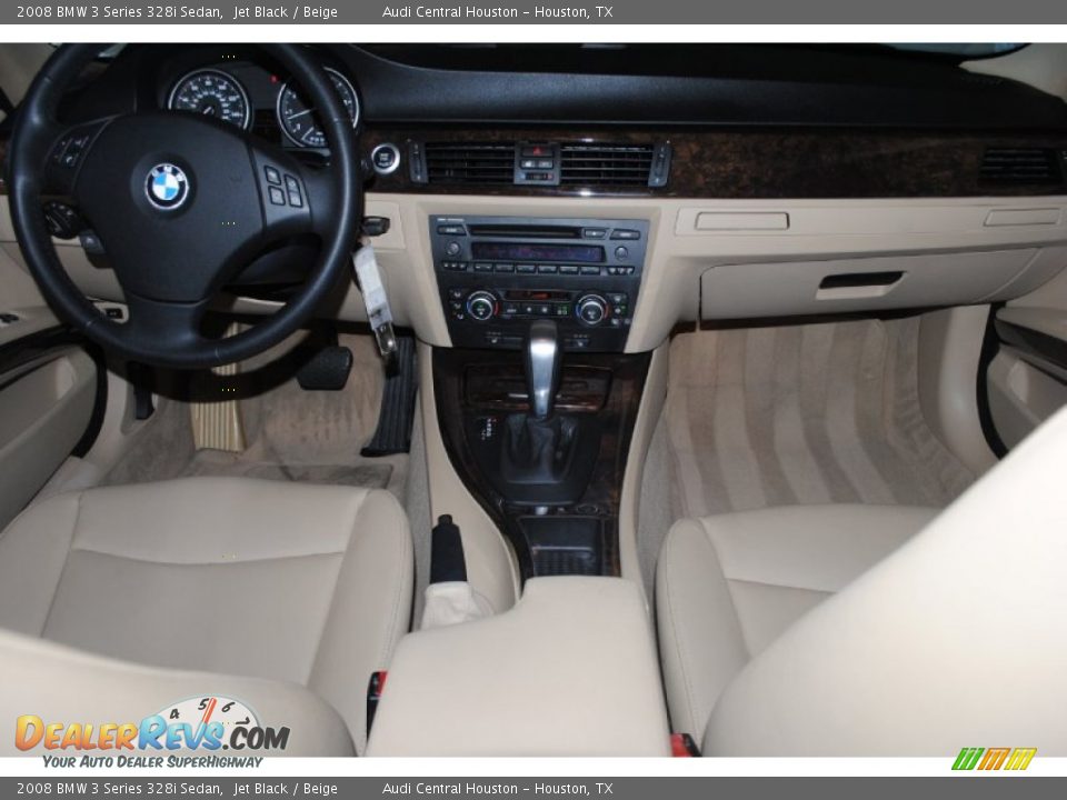 2008 BMW 3 Series 328i Sedan Jet Black / Beige Photo #33