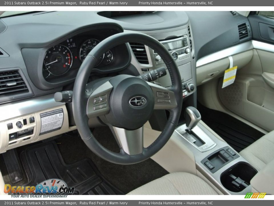 2011 Subaru Outback 2.5i Premium Wagon Ruby Red Pearl / Warm Ivory Photo #28