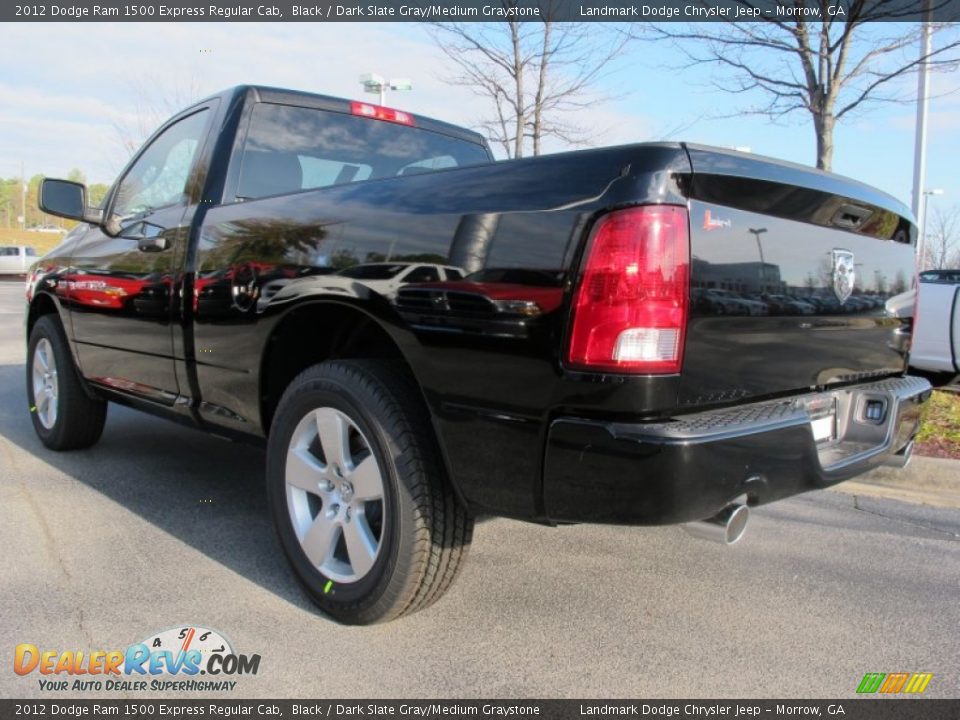 2012 Dodge Ram 1500 Express Regular Cab Black / Dark Slate Gray/Medium Graystone Photo #2