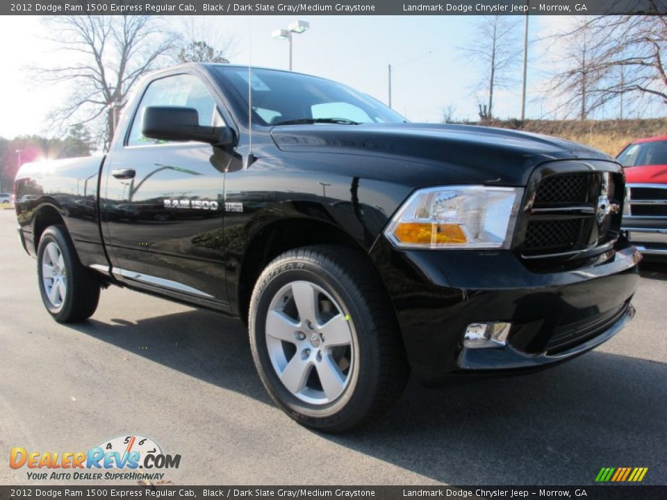2012 Dodge Ram 1500 Express Regular Cab Black / Dark Slate Gray/Medium Graystone Photo #4