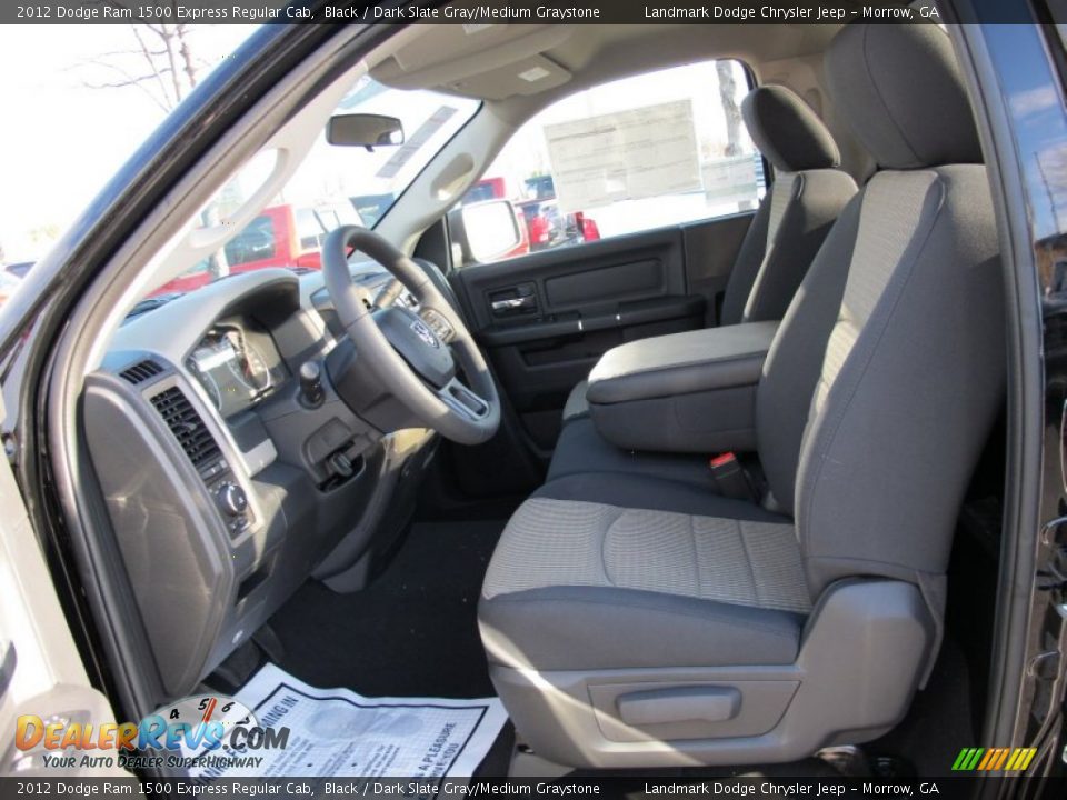 2012 Dodge Ram 1500 Express Regular Cab Black / Dark Slate Gray/Medium Graystone Photo #7