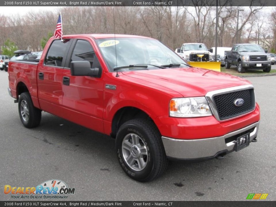2008 Ford F150 XLT SuperCrew 4x4 Bright Red / Medium/Dark Flint Photo #1