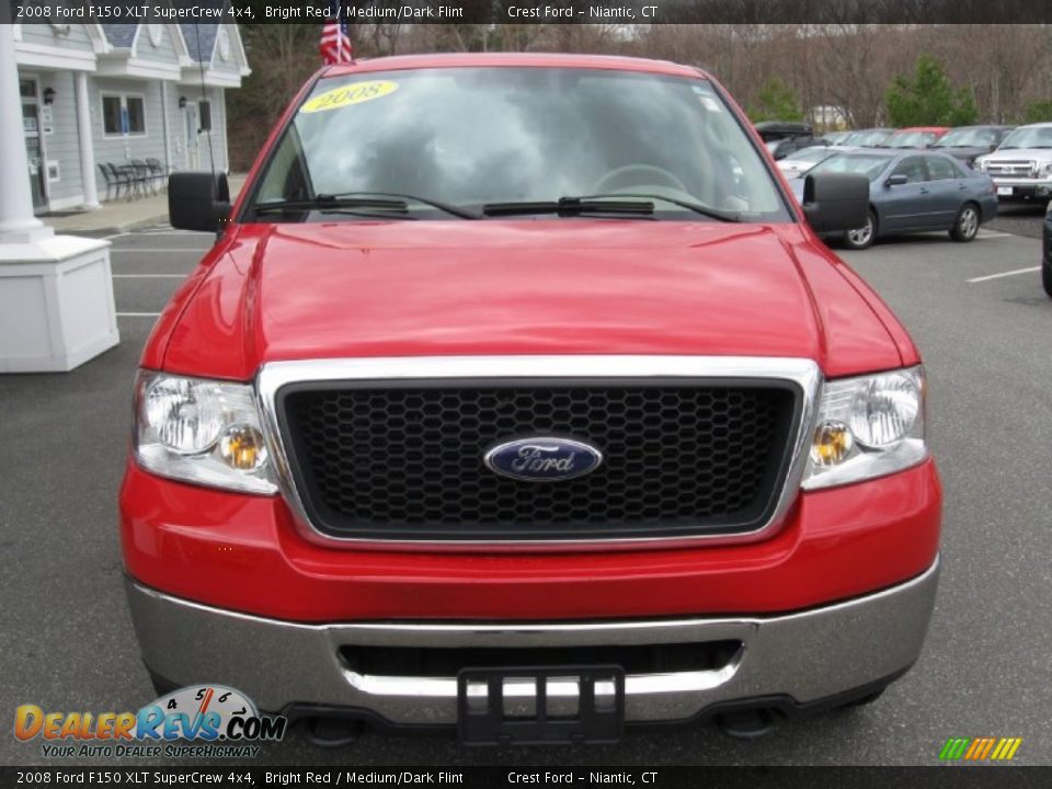 2008 Ford F150 XLT SuperCrew 4x4 Bright Red / Medium/Dark Flint Photo #2