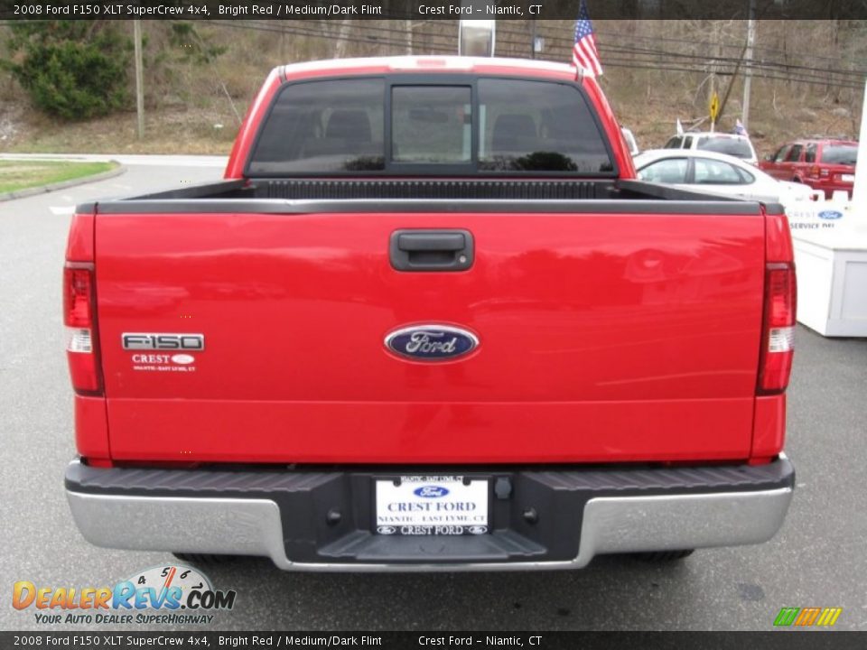 2008 Ford F150 XLT SuperCrew 4x4 Bright Red / Medium/Dark Flint Photo #6