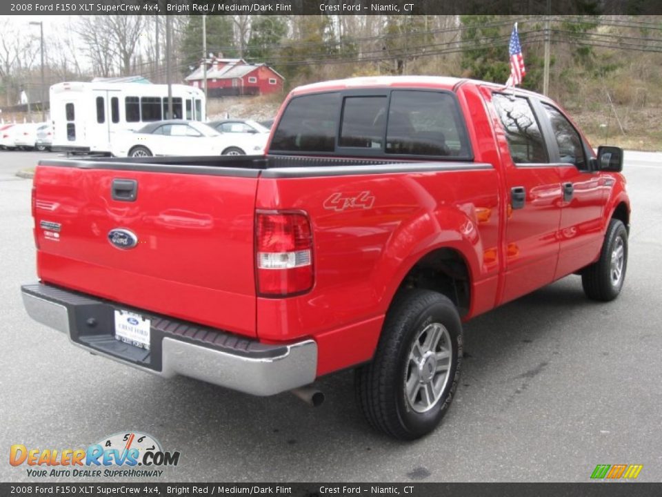 2008 Ford F150 XLT SuperCrew 4x4 Bright Red / Medium/Dark Flint Photo #7