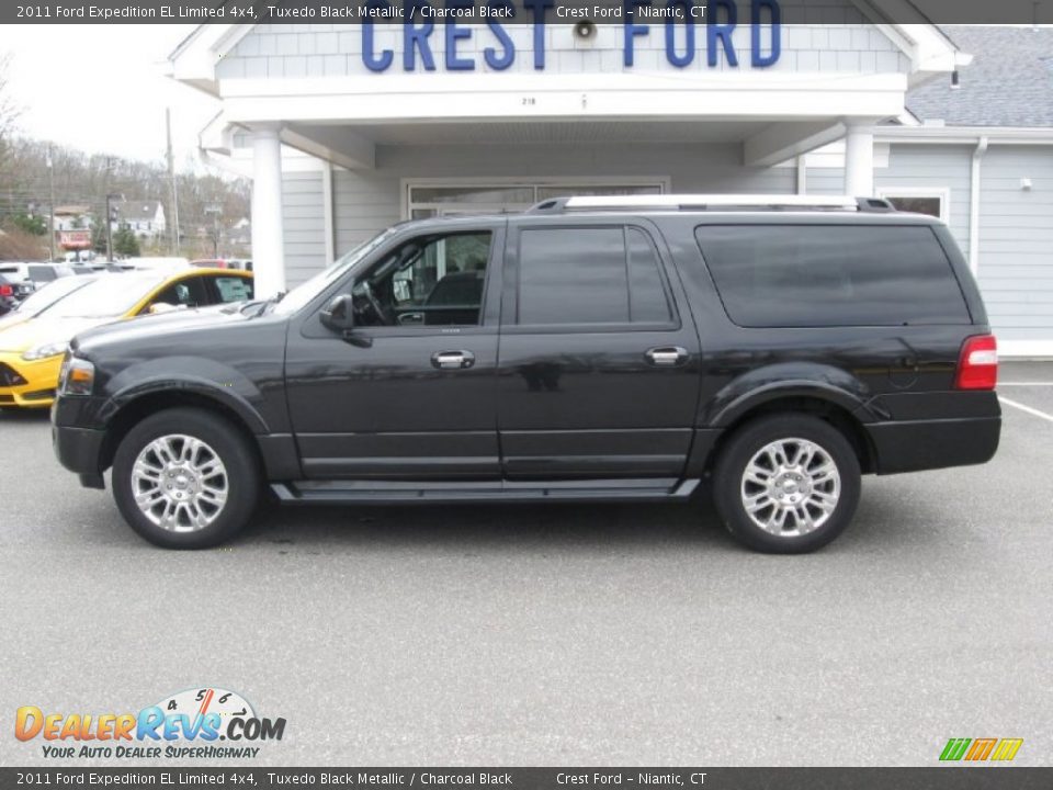 2011 Ford Expedition EL Limited 4x4 Tuxedo Black Metallic / Charcoal Black Photo #4