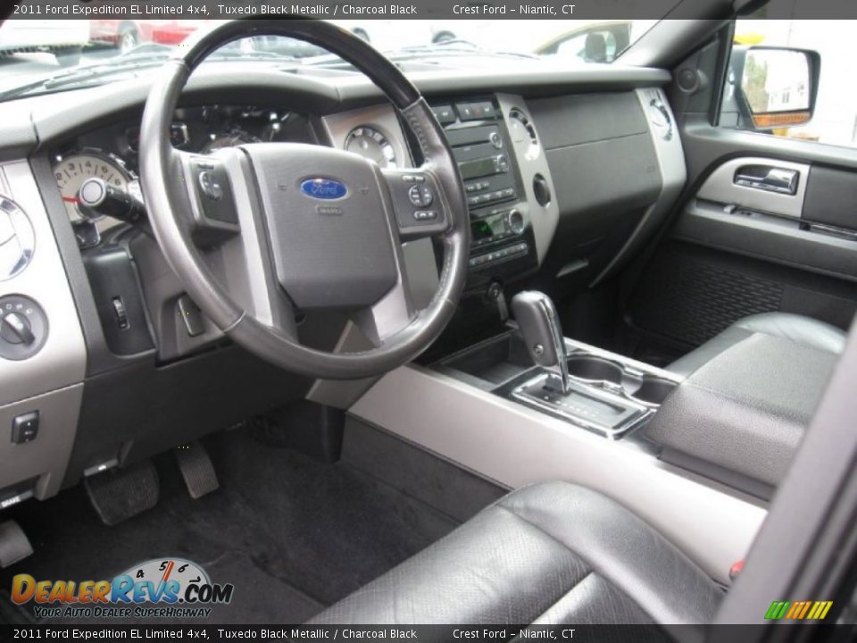 2011 Ford Expedition EL Limited 4x4 Tuxedo Black Metallic / Charcoal Black Photo #10