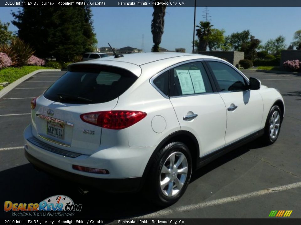 2010 Infiniti EX 35 Journey Moonlight White / Graphite Photo #6