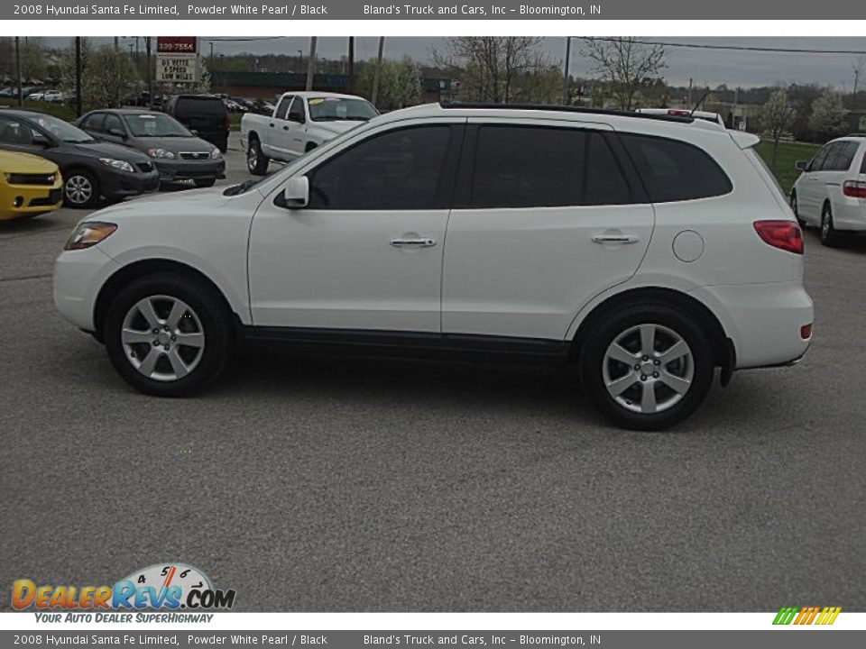 2008 Hyundai Santa Fe Limited Powder White Pearl / Black Photo #2