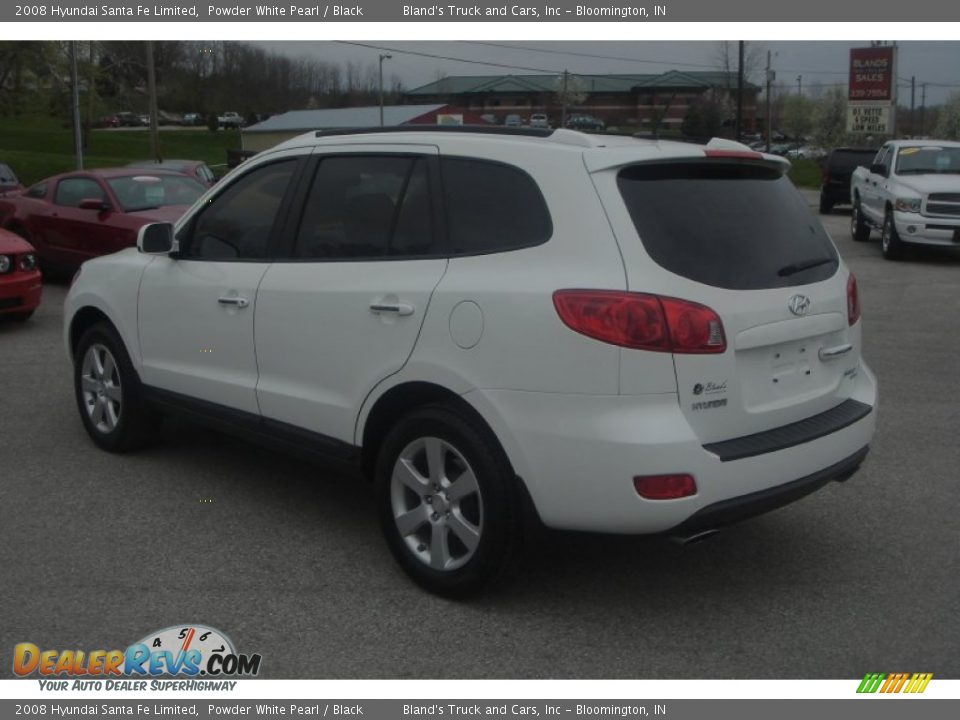 2008 Hyundai Santa Fe Limited Powder White Pearl / Black Photo #3