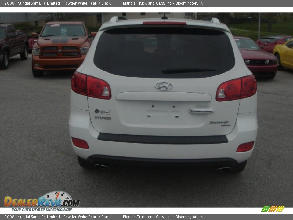 2008 Hyundai Santa Fe Limited Powder White Pearl / Black Photo #4