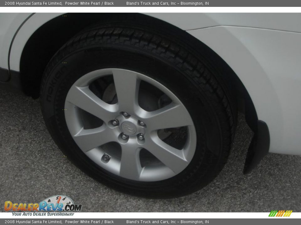 2008 Hyundai Santa Fe Limited Powder White Pearl / Black Photo #8