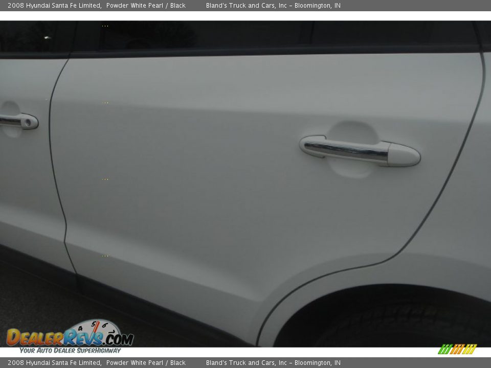 2008 Hyundai Santa Fe Limited Powder White Pearl / Black Photo #9