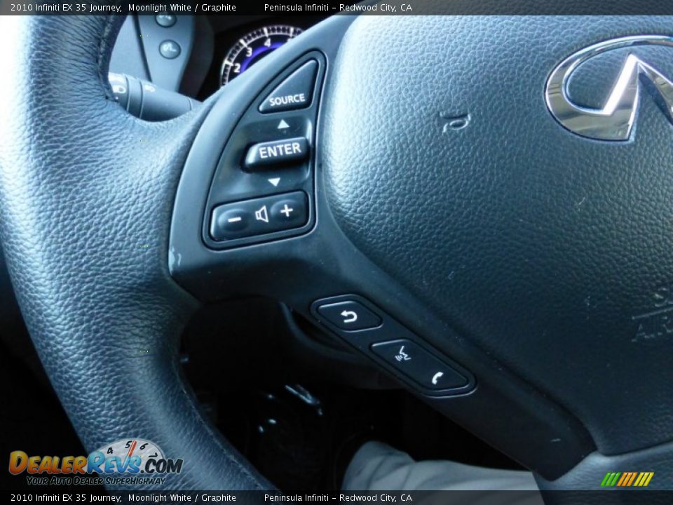 2010 Infiniti EX 35 Journey Moonlight White / Graphite Photo #25
