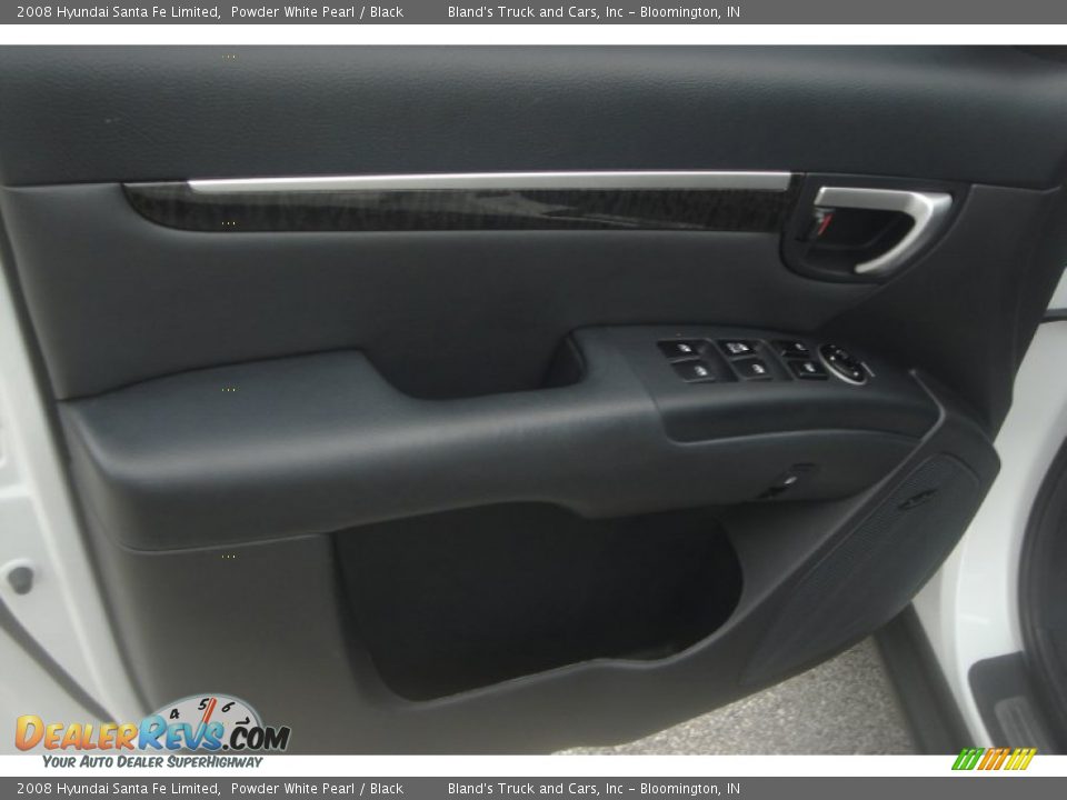 2008 Hyundai Santa Fe Limited Powder White Pearl / Black Photo #14