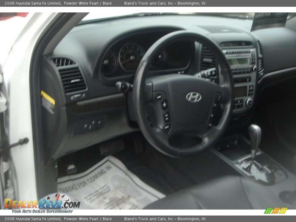 2008 Hyundai Santa Fe Limited Powder White Pearl / Black Photo #18