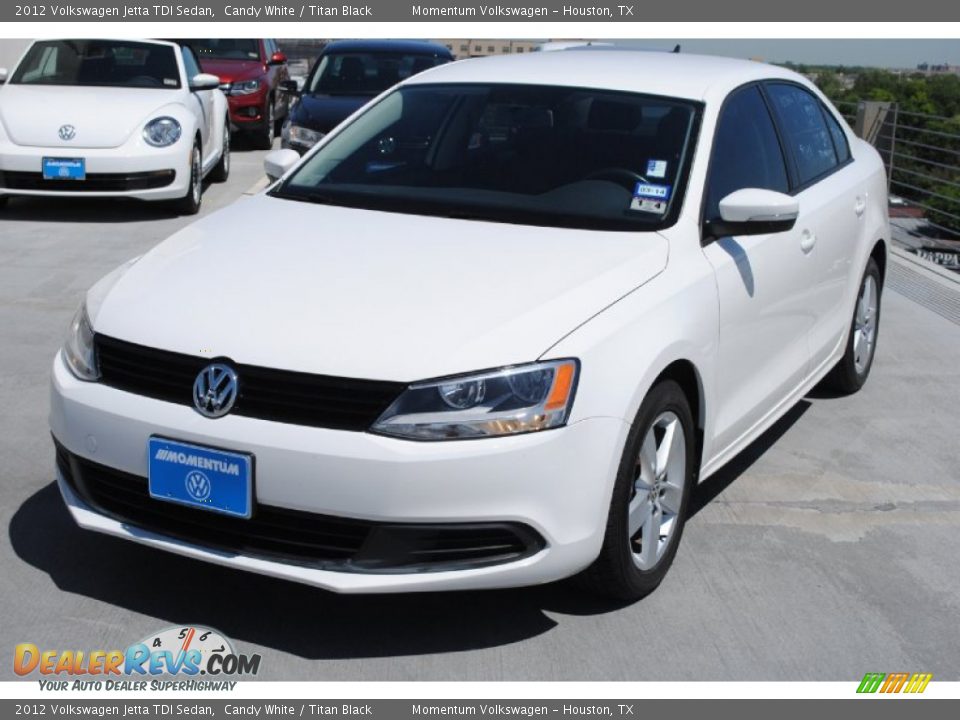 2012 Volkswagen Jetta TDI Sedan Candy White / Titan Black Photo #3