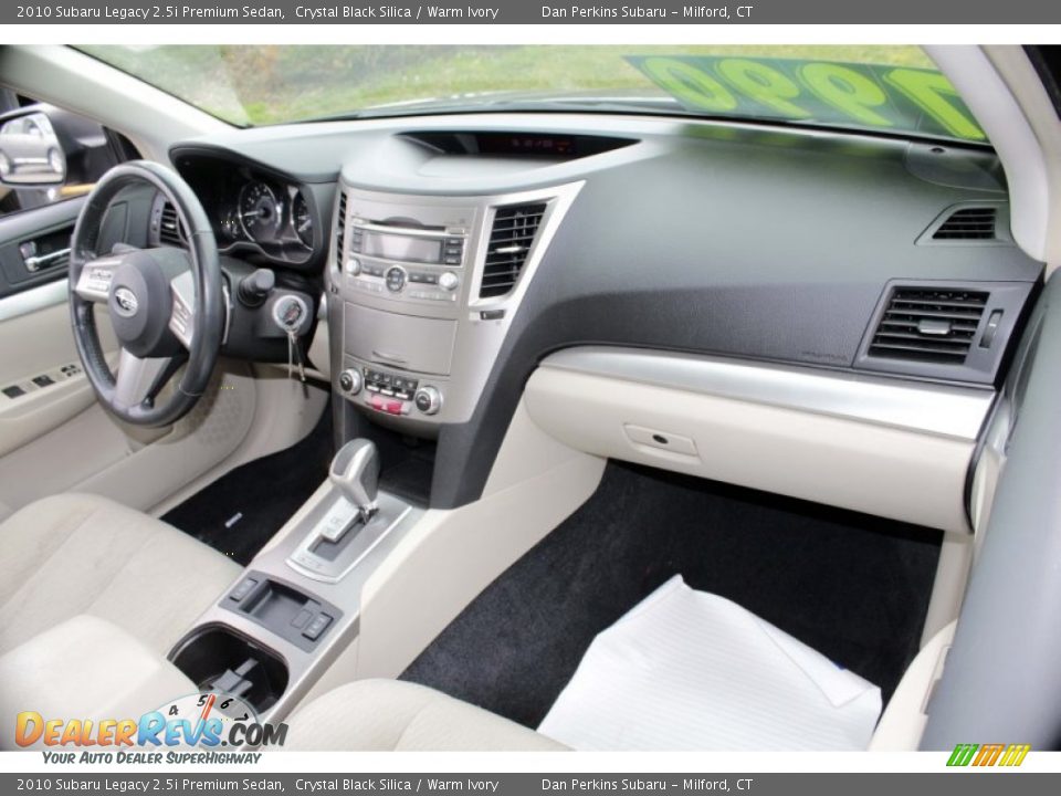 2010 Subaru Legacy 2.5i Premium Sedan Crystal Black Silica / Warm Ivory Photo #8