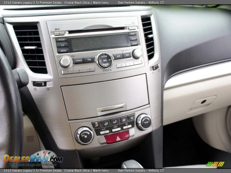 2010 Subaru Legacy 2.5i Premium Sedan Crystal Black Silica / Warm Ivory Photo #11
