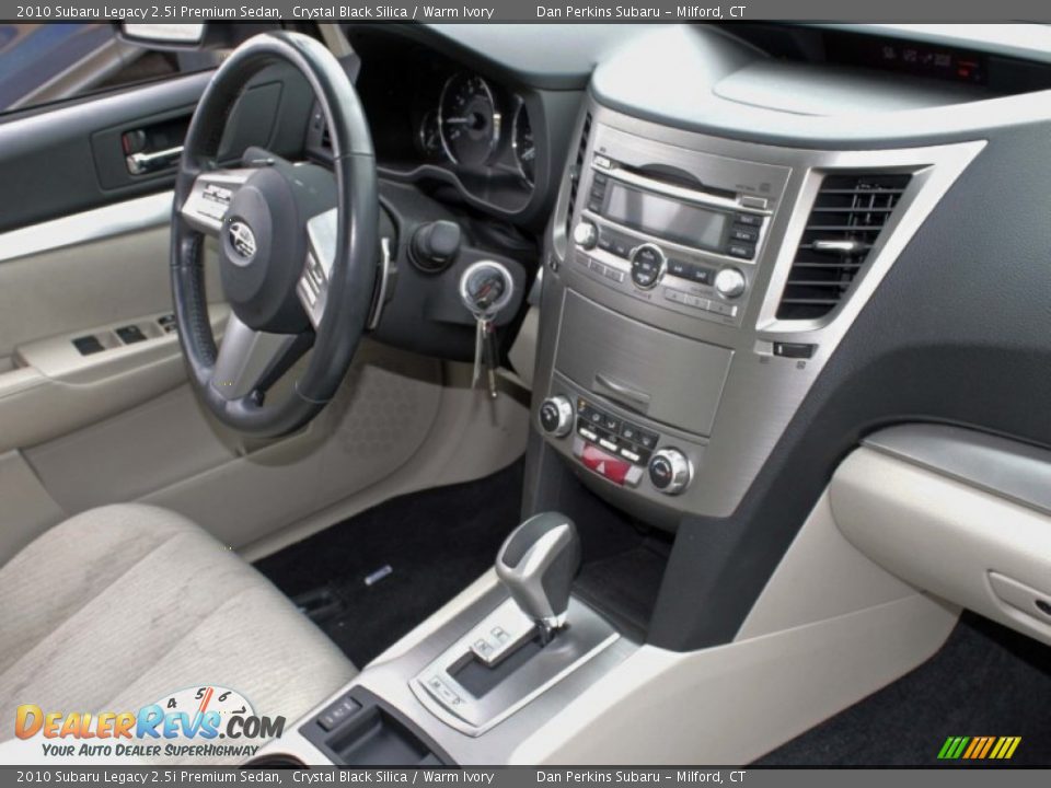 2010 Subaru Legacy 2.5i Premium Sedan Crystal Black Silica / Warm Ivory Photo #12