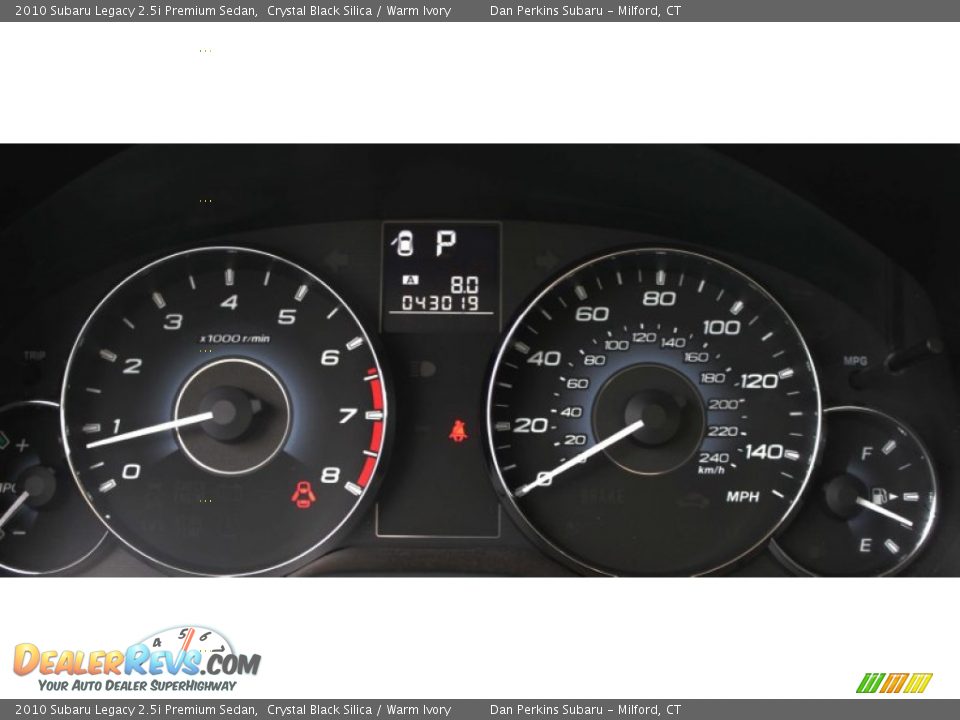 2010 Subaru Legacy 2.5i Premium Sedan Crystal Black Silica / Warm Ivory Photo #13