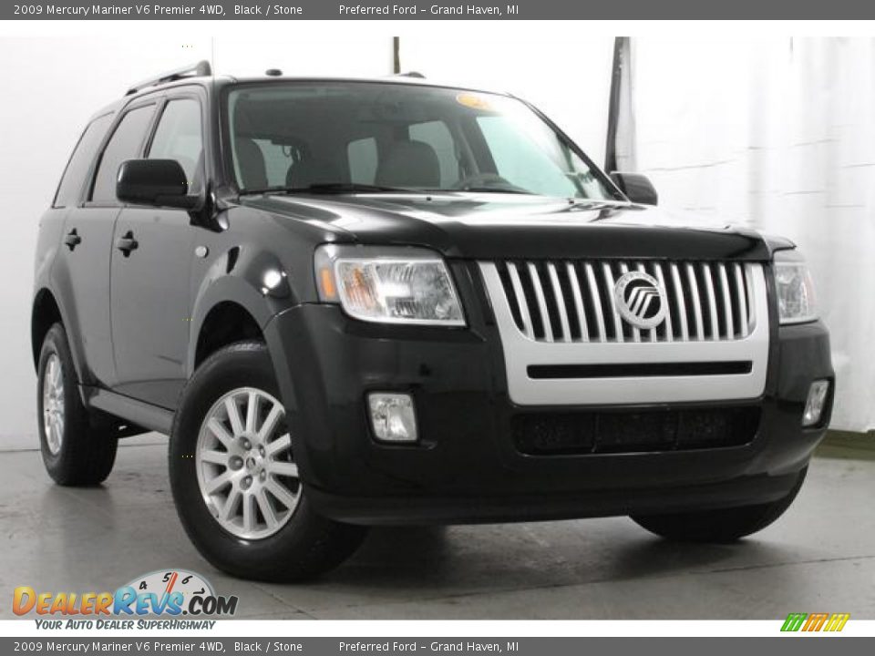 2009 Mercury Mariner V6 Premier 4WD Black / Stone Photo #4
