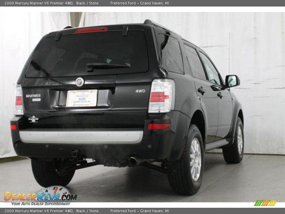 2009 Mercury Mariner V6 Premier 4WD Black / Stone Photo #7