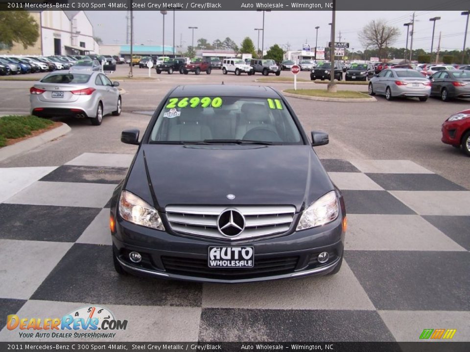 2011 Mercedes-Benz C 300 Sport 4Matic Steel Grey Metallic / Grey/Black Photo #2