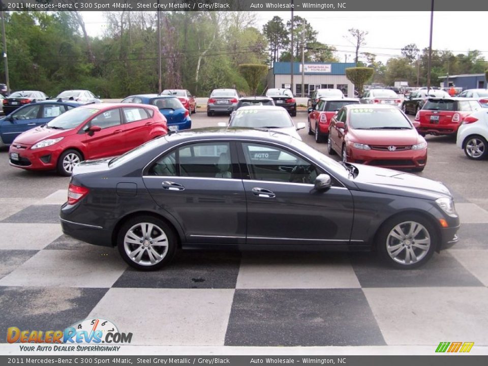 2011 Mercedes-Benz C 300 Sport 4Matic Steel Grey Metallic / Grey/Black Photo #3