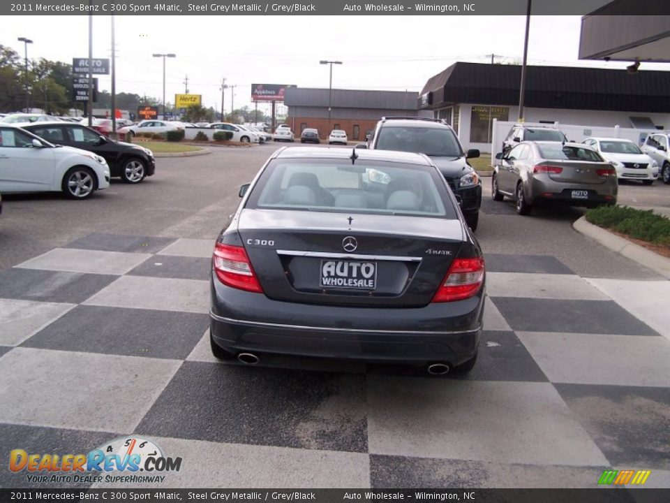 2011 Mercedes-Benz C 300 Sport 4Matic Steel Grey Metallic / Grey/Black Photo #4