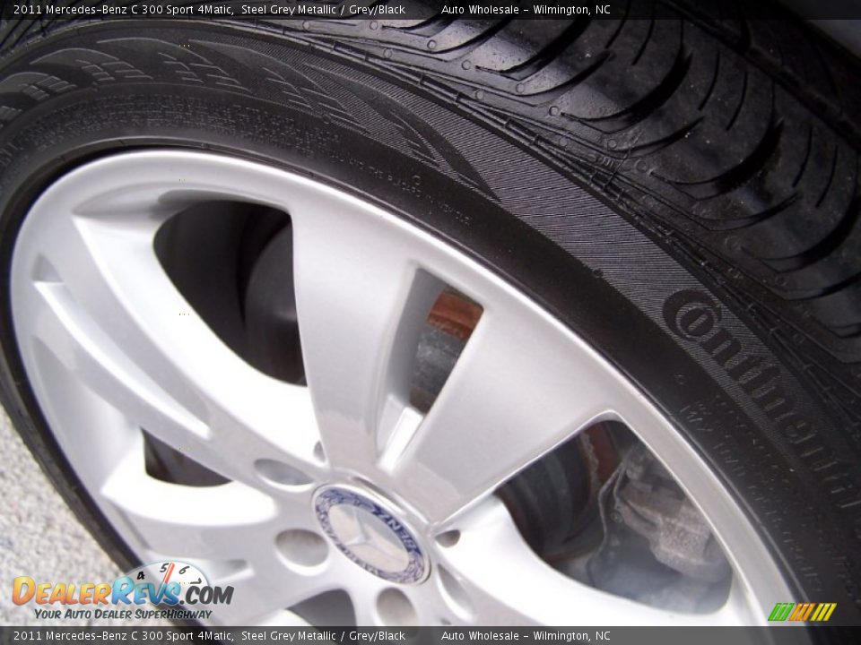 2011 Mercedes-Benz C 300 Sport 4Matic Steel Grey Metallic / Grey/Black Photo #8