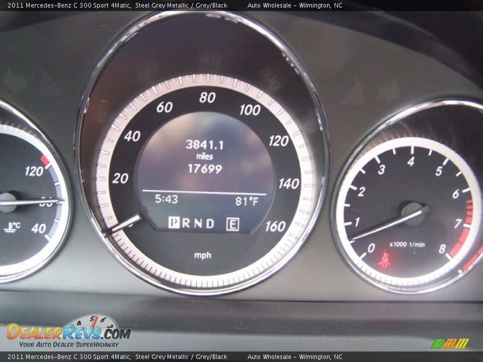 2011 Mercedes-Benz C 300 Sport 4Matic Steel Grey Metallic / Grey/Black Photo #17