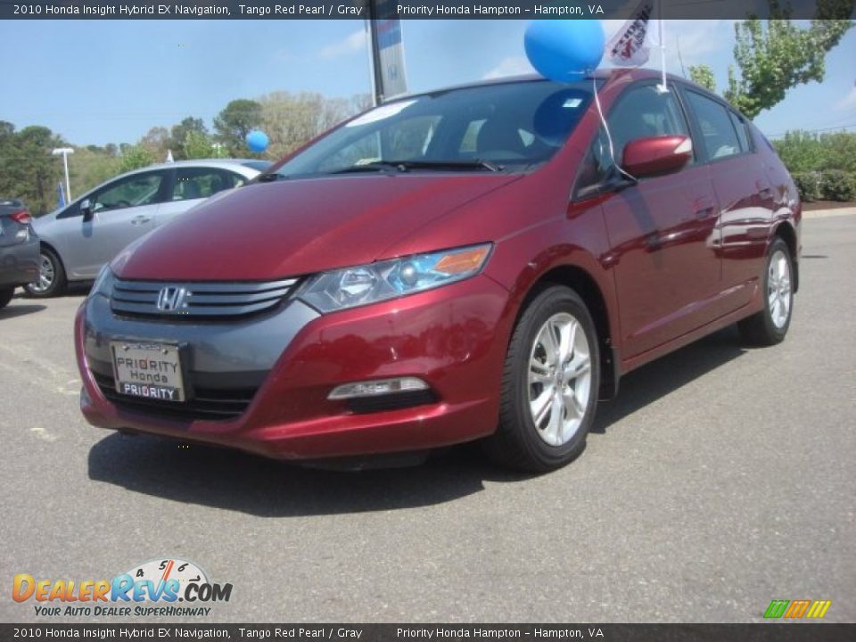 2010 Honda Insight Hybrid EX Navigation Tango Red Pearl / Gray Photo #1