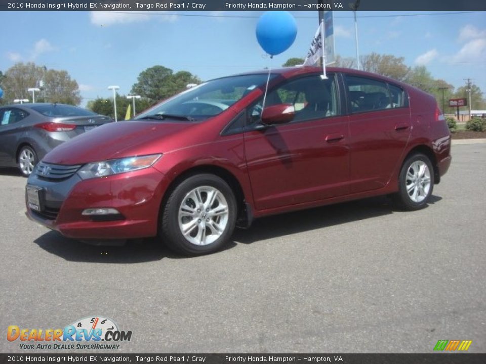 2010 Honda Insight Hybrid EX Navigation Tango Red Pearl / Gray Photo #2
