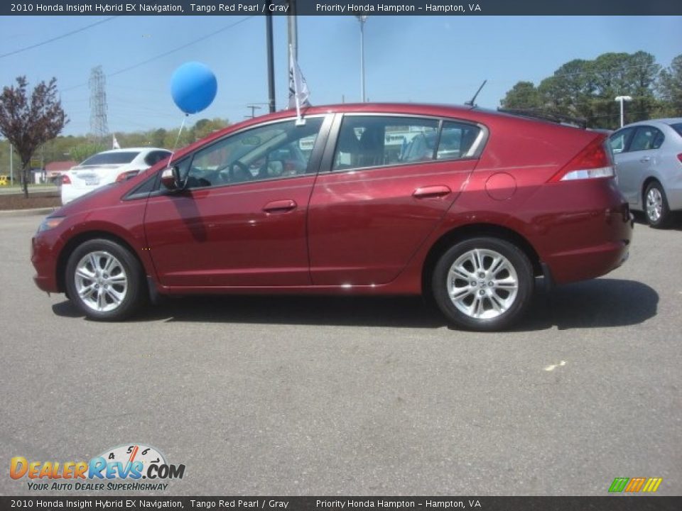 2010 Honda Insight Hybrid EX Navigation Tango Red Pearl / Gray Photo #3
