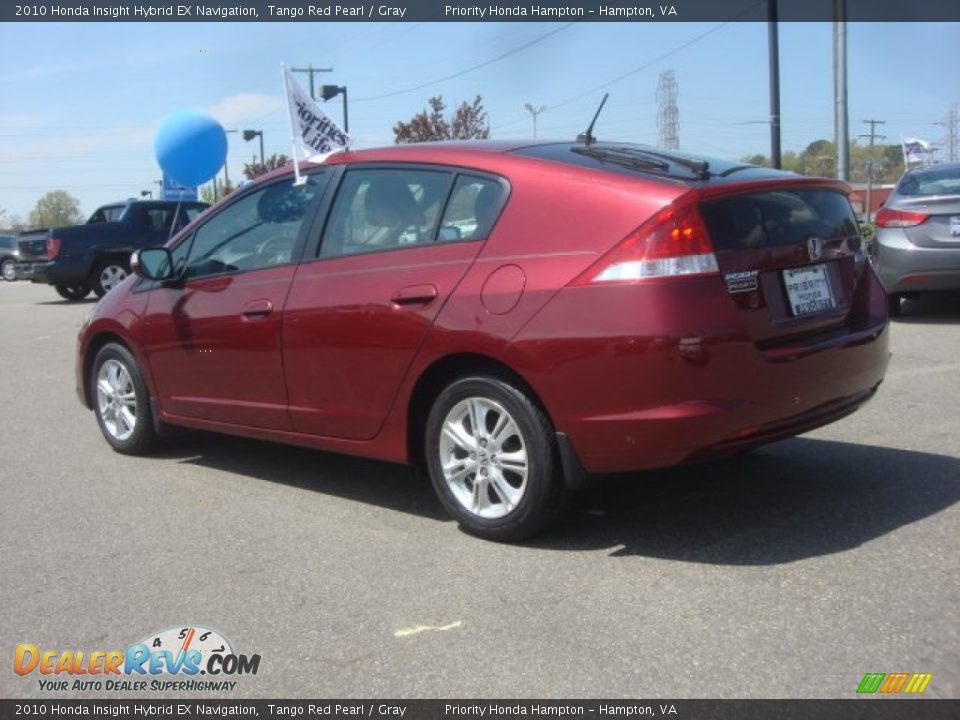 2010 Honda Insight Hybrid EX Navigation Tango Red Pearl / Gray Photo #4